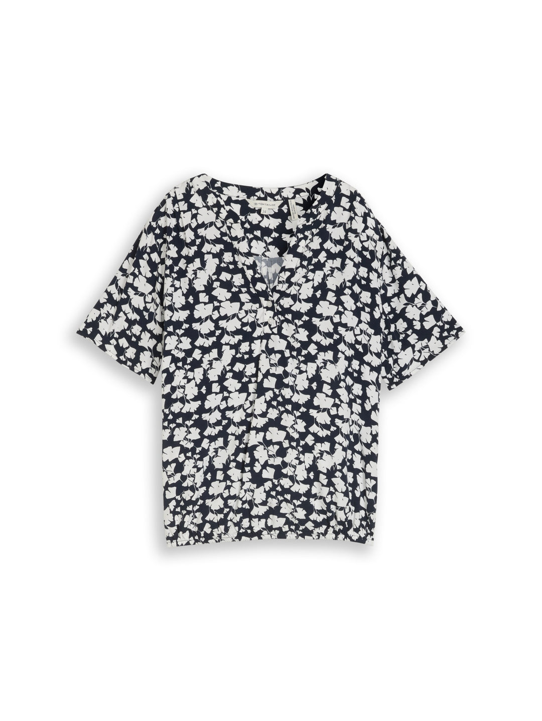 blouse printed shortsleeves, blue ginkgo minimal 39735 Bild 1