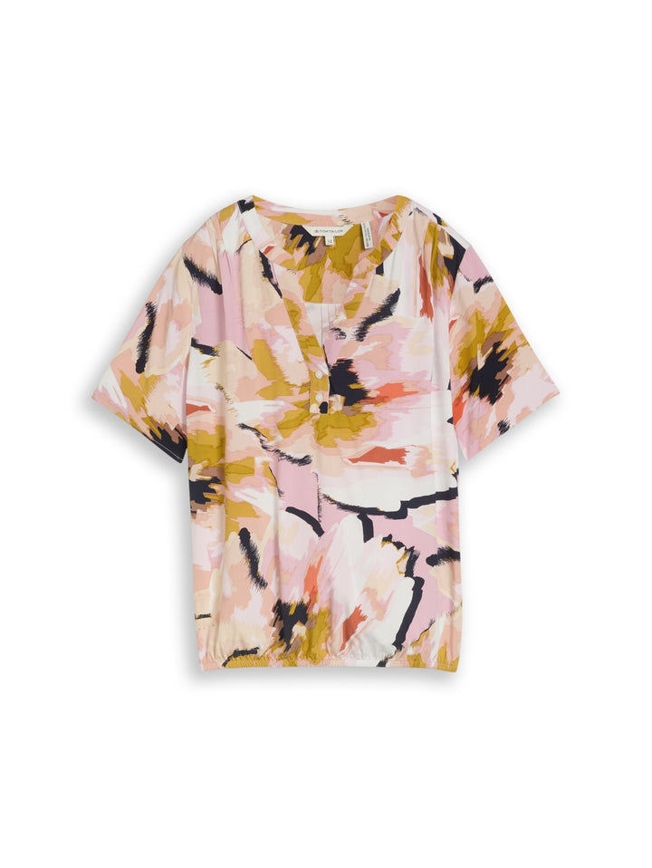blouse printed shortsleeves, big abstract flower print 39736 Bild 7