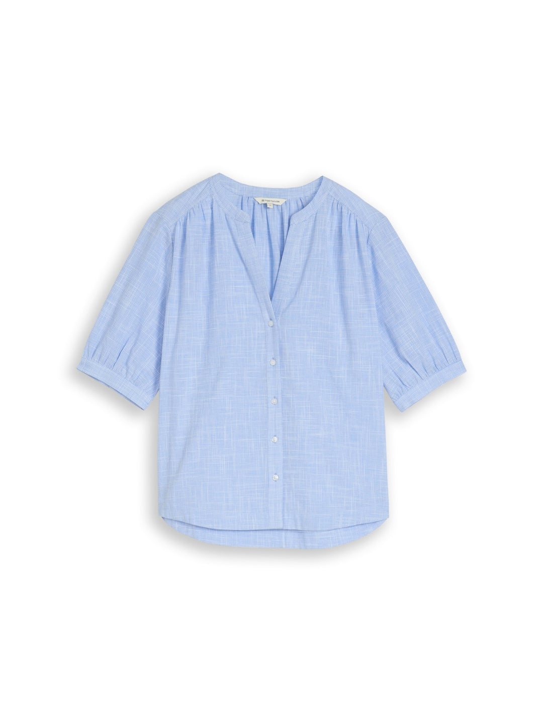 blouse shortsleeves slub struc, dreamy blue 22758 Bild 1