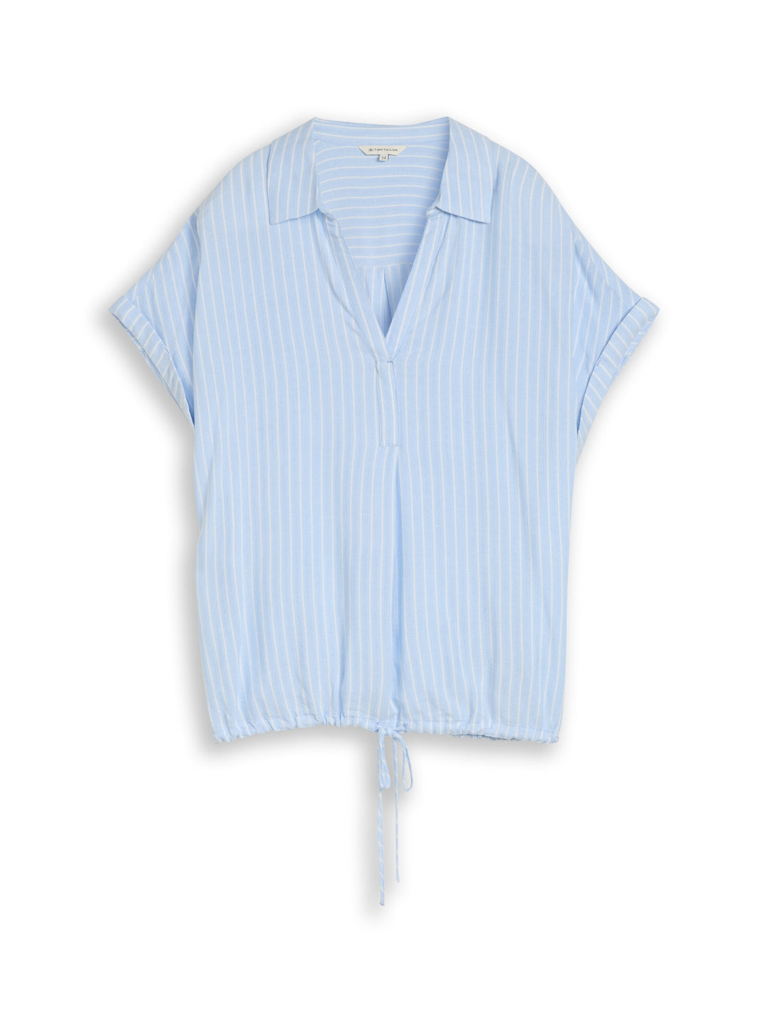 blouse striped shortsleeve, blue white stripe 39659 Bild 1