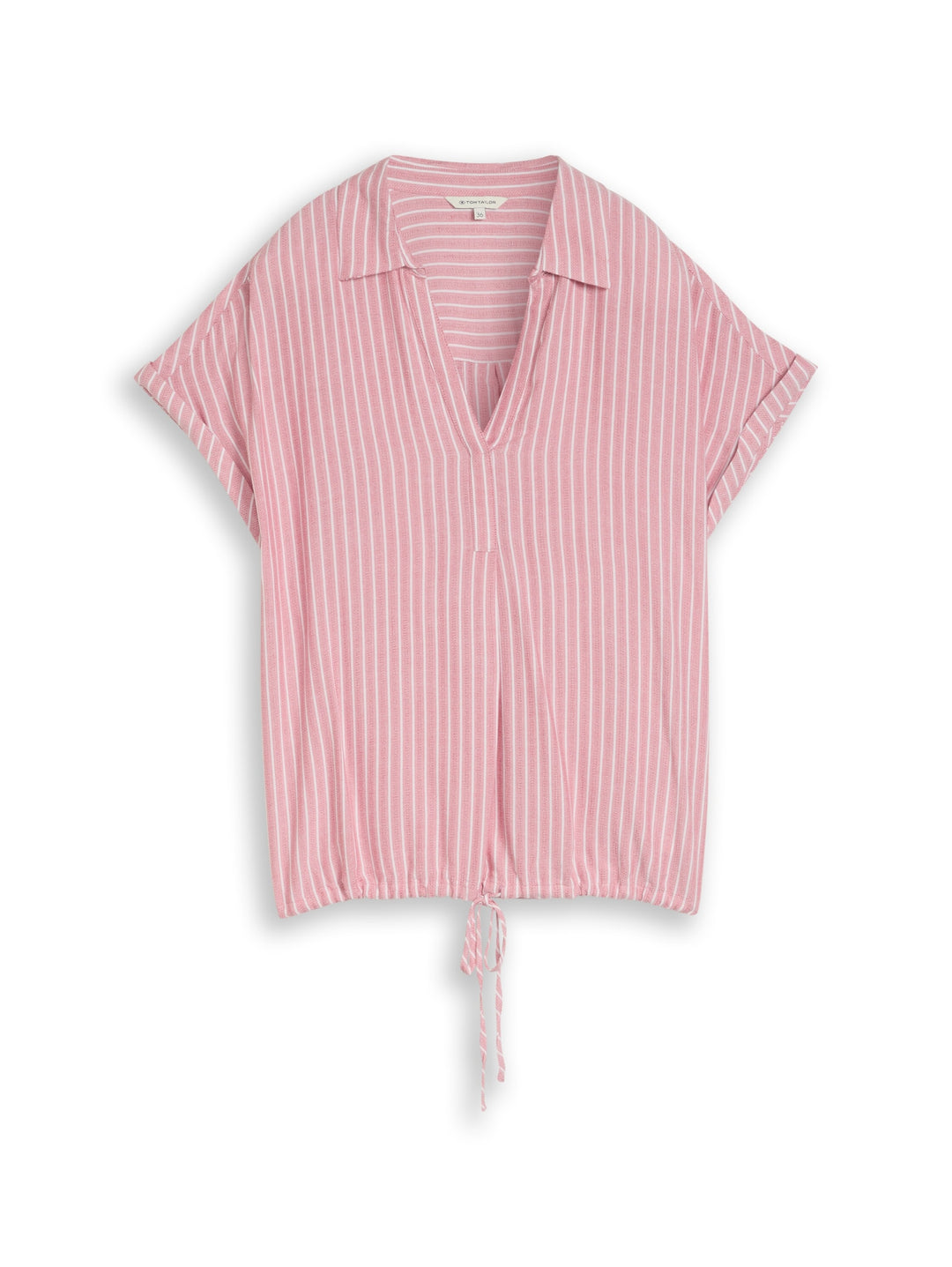 blouse striped shortsleeve, cozy pink white stripe 39663 Bild 1