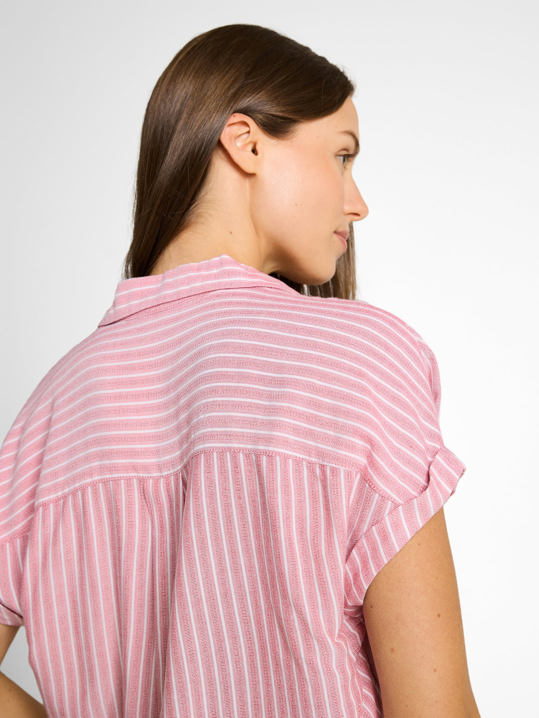 blouse striped shortsleeve, cozy pink white stripe 39663 Bild 5