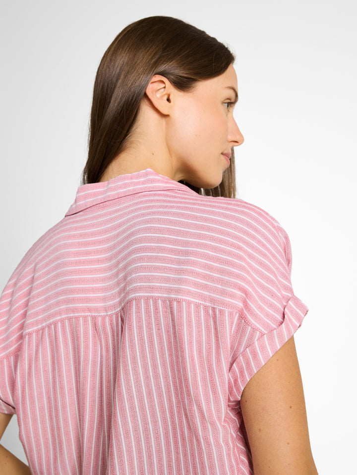 blouse striped shortsleeve, cozy pink white stripe 39663 Bild 5