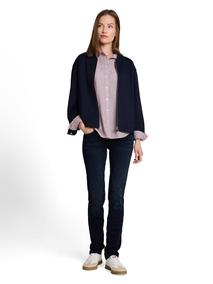 blouse with dobby fabric, preppy plum dobby 41149 Bild 3