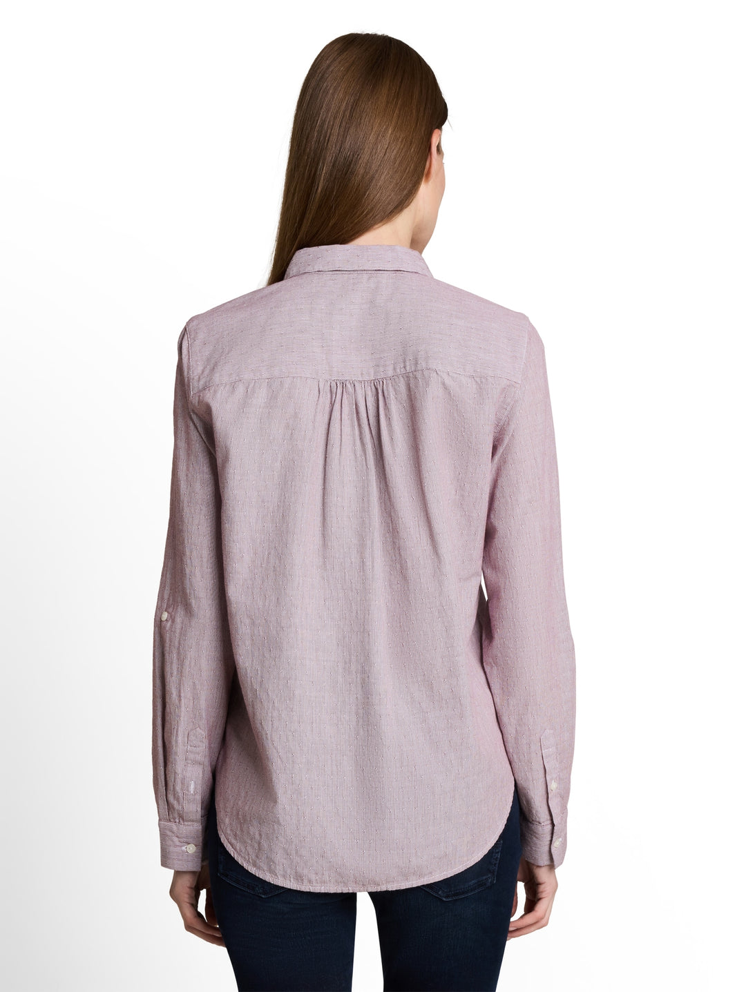 blouse with dobby fabric, preppy plum dobby 41149 Bild 4