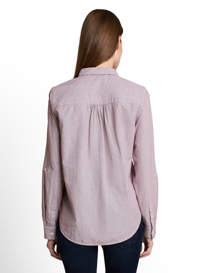 blouse with dobby fabric, preppy plum dobby 41149 Bild 4