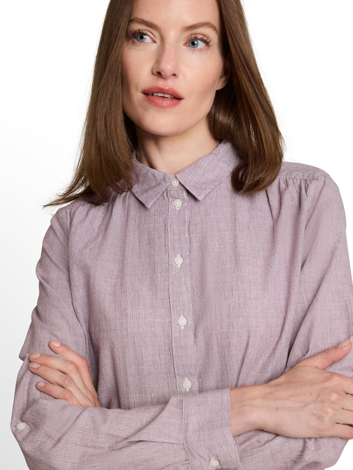 blouse with dobby fabric, preppy plum dobby 41149 Bild 5