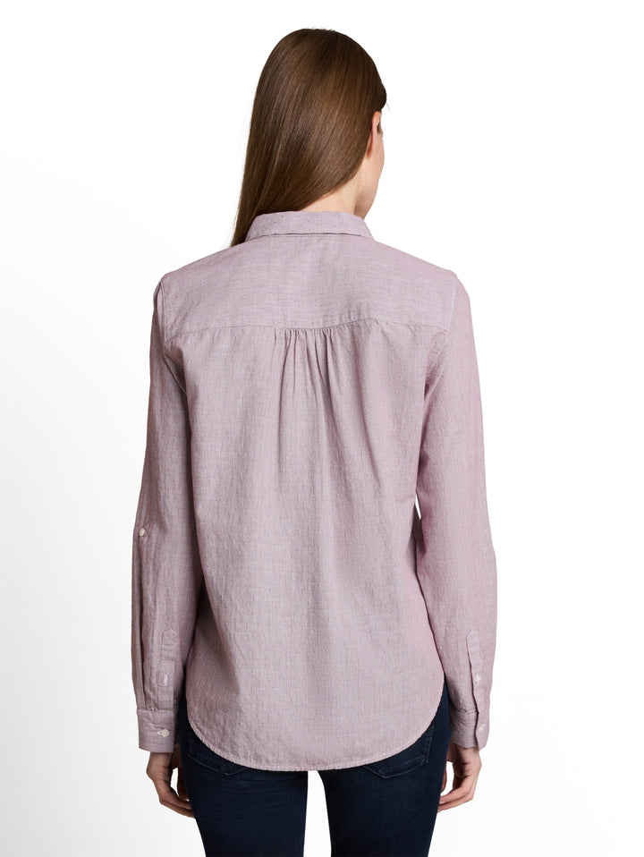 blouse with dobby fabric, preppy plum dobby 41149 Bild 9