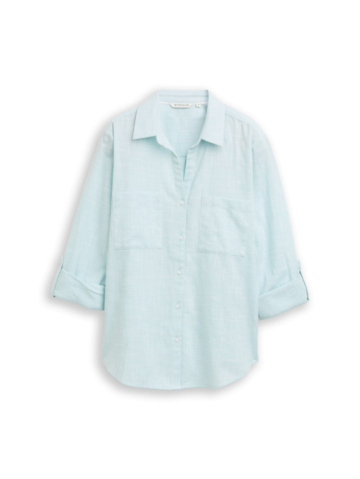 blouse with slub structure, new blue haze 40028 Bild 1
