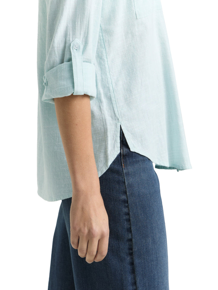 blouse with slub structure, new blue haze 40028 Bild 5