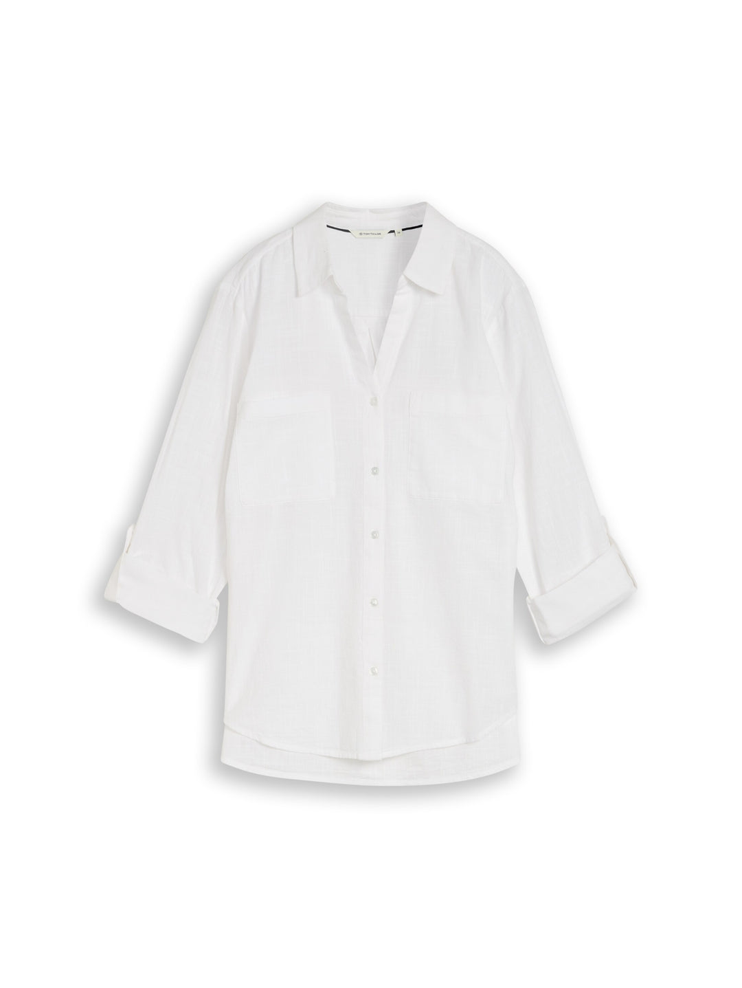 blouse with slub structure, White 20000 Bild 1