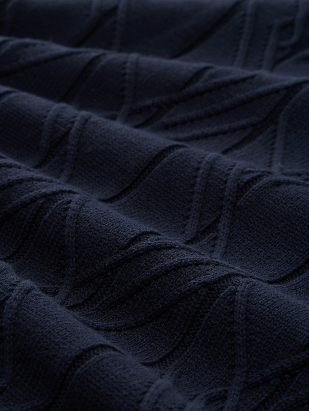 cable knit crew neck pullover, sky captain blue 10668 Bild 2