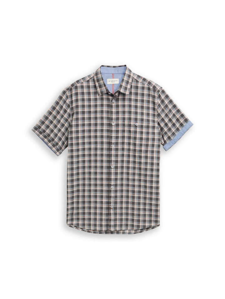 checked shirt, grey white check 39689 Bild 1