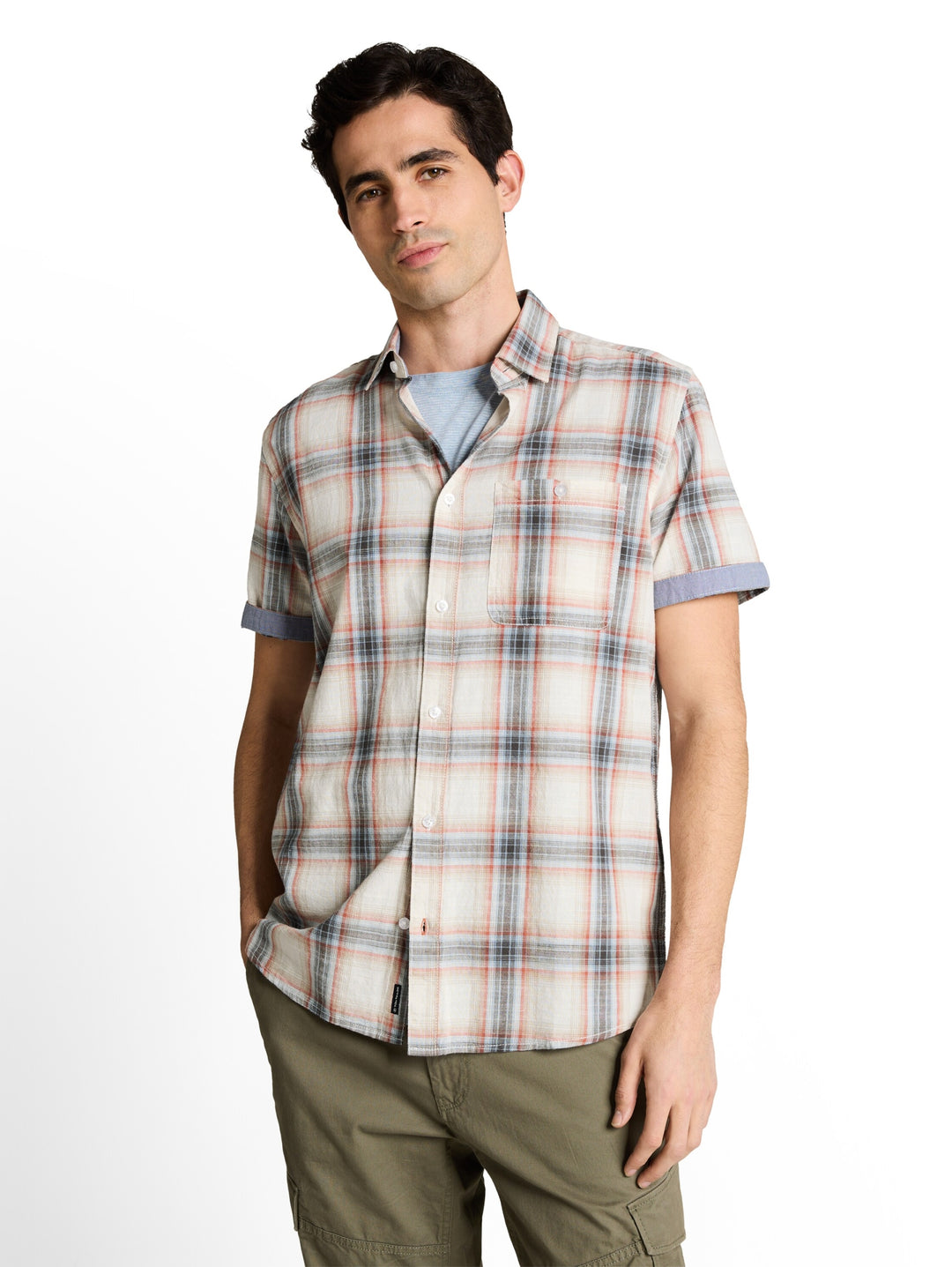 checked shirt, white multicolor check 39682 Bild 5