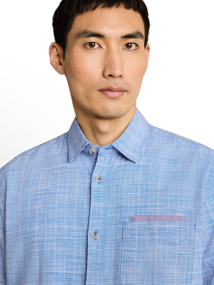 checked slubyarn shirt, surf blue check 40510 Bild 12