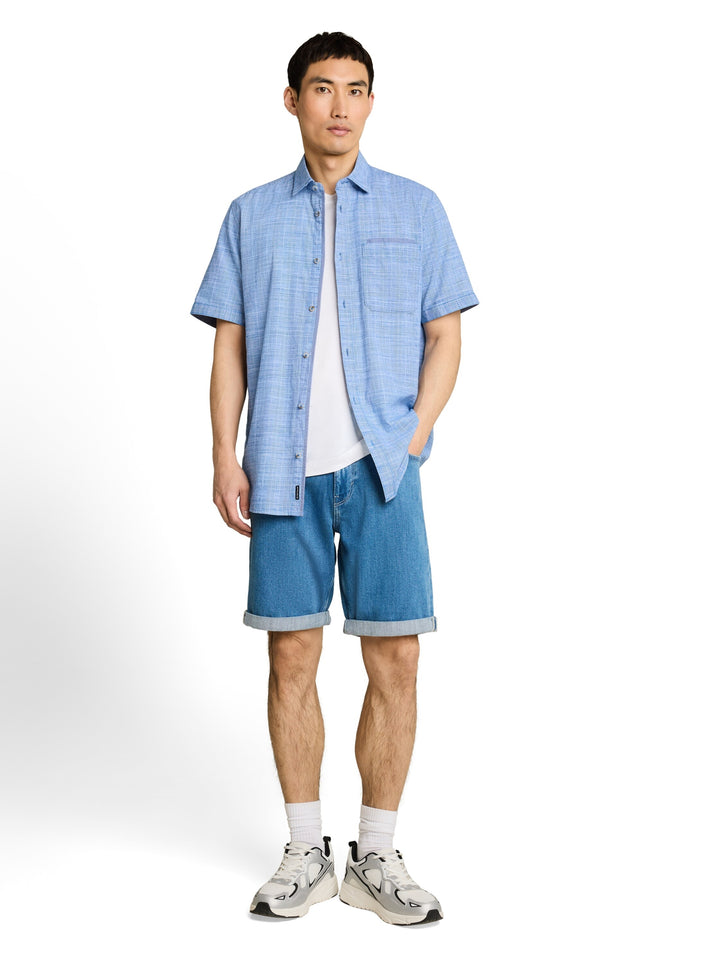 checked slubyarn shirt, surf blue check 40510 Bild 9
