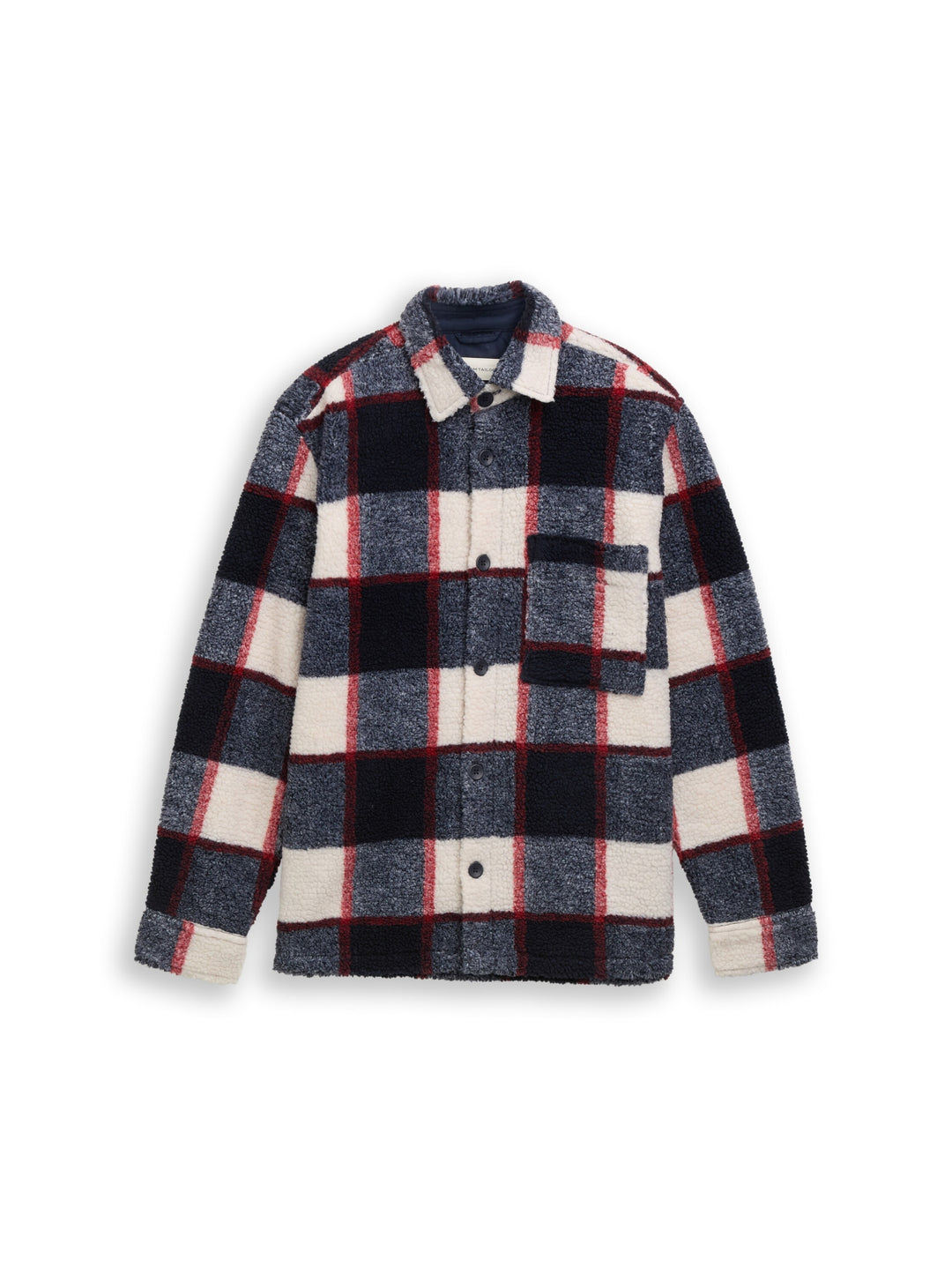 checked teddy overshirt, blue big check 38950 Bild 1