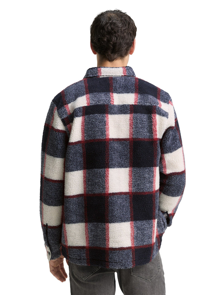 checked teddy overshirt, blue big check 38950 Bild 5