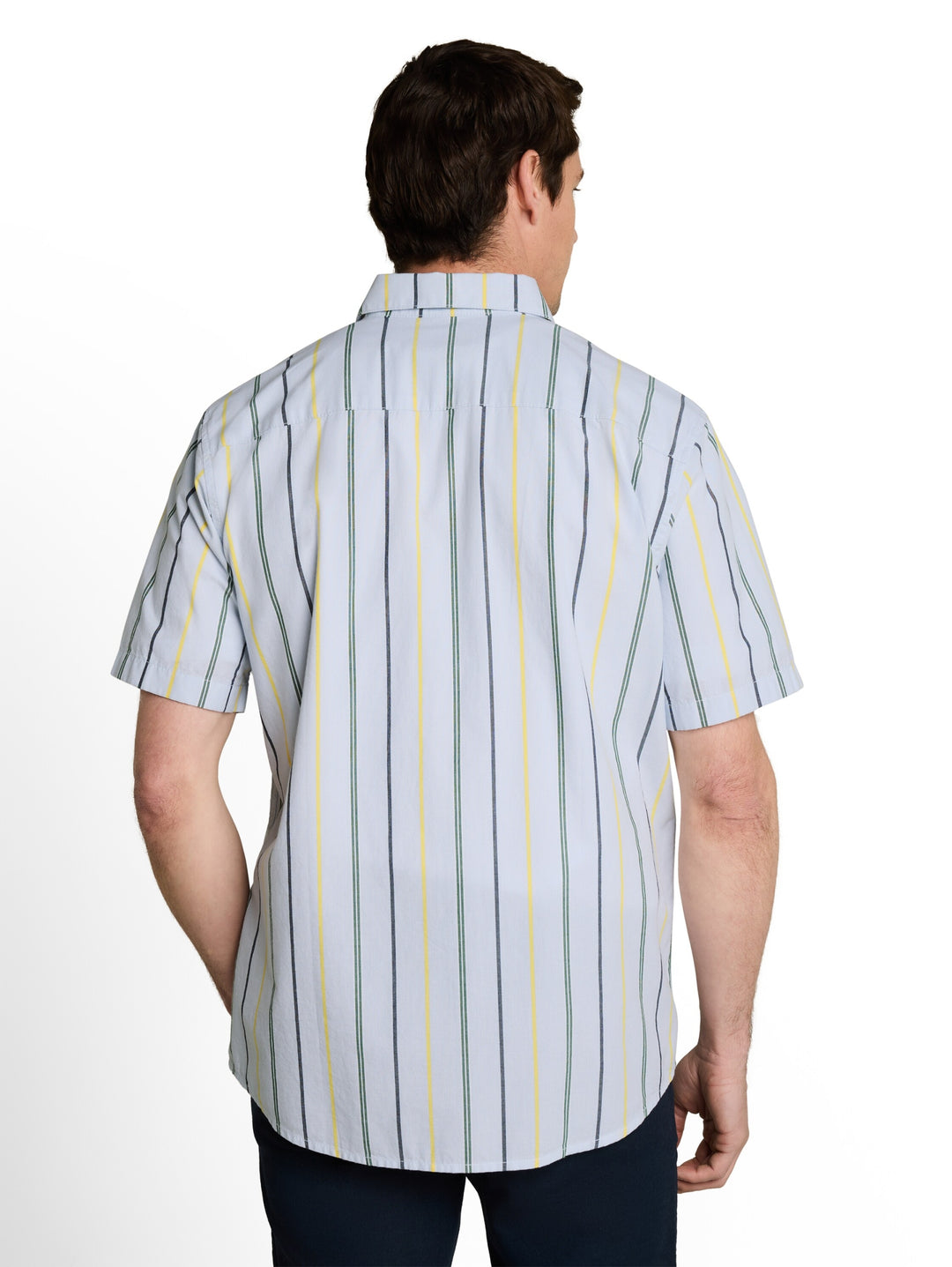 colorful striped oxford shirt, light blue irregular stripe 40212 Bild 4