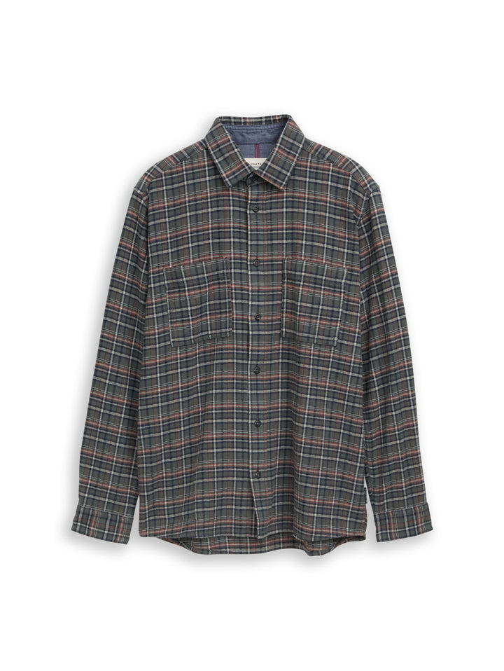 comfort checked shirt, green based blue mint check 40688 Bild 1