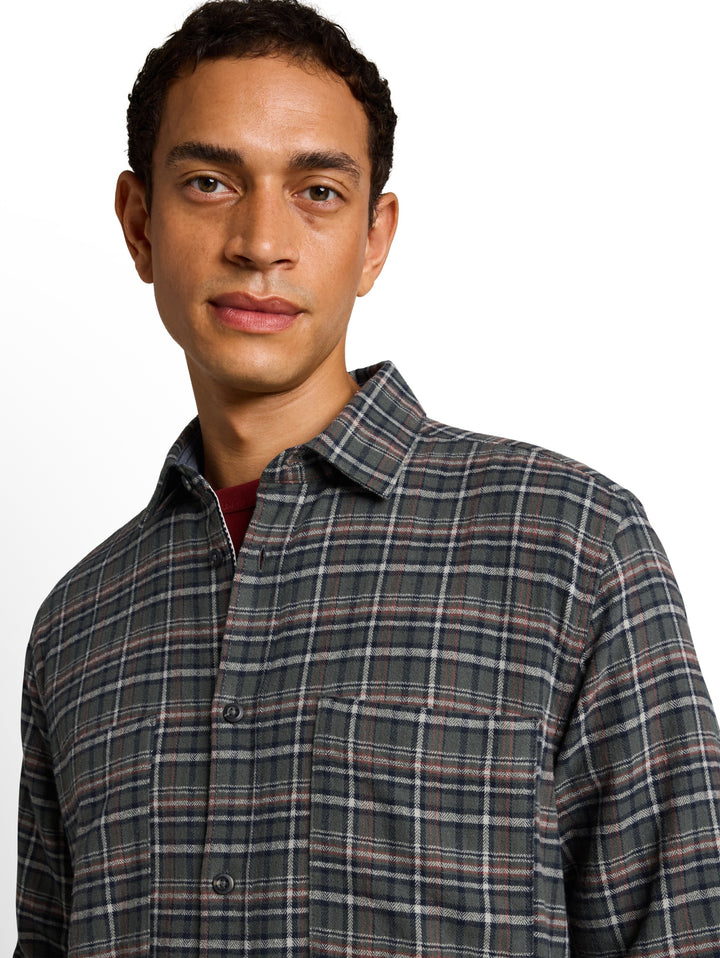 comfort checked shirt, green based blue mint check 40688 Bild 6