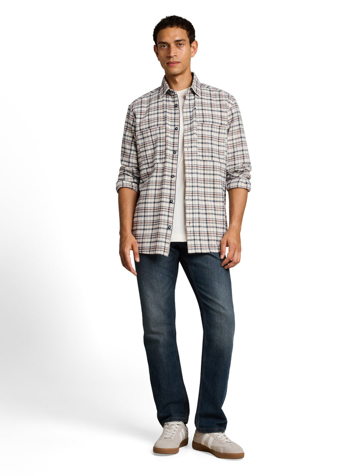 comfort checked shirt, white based mint check 40684 Bild 3