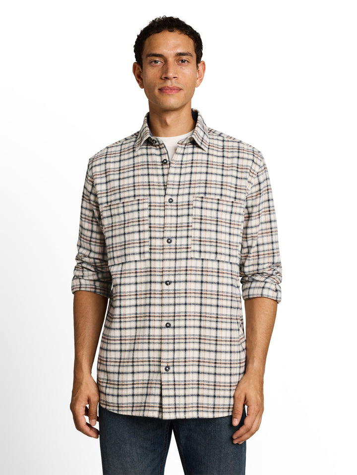 comfort checked shirt, white based mint check 40684 Bild 5