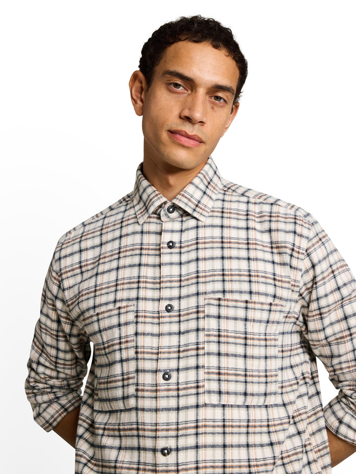 comfort checked shirt, white based mint check 40684 Bild 6
