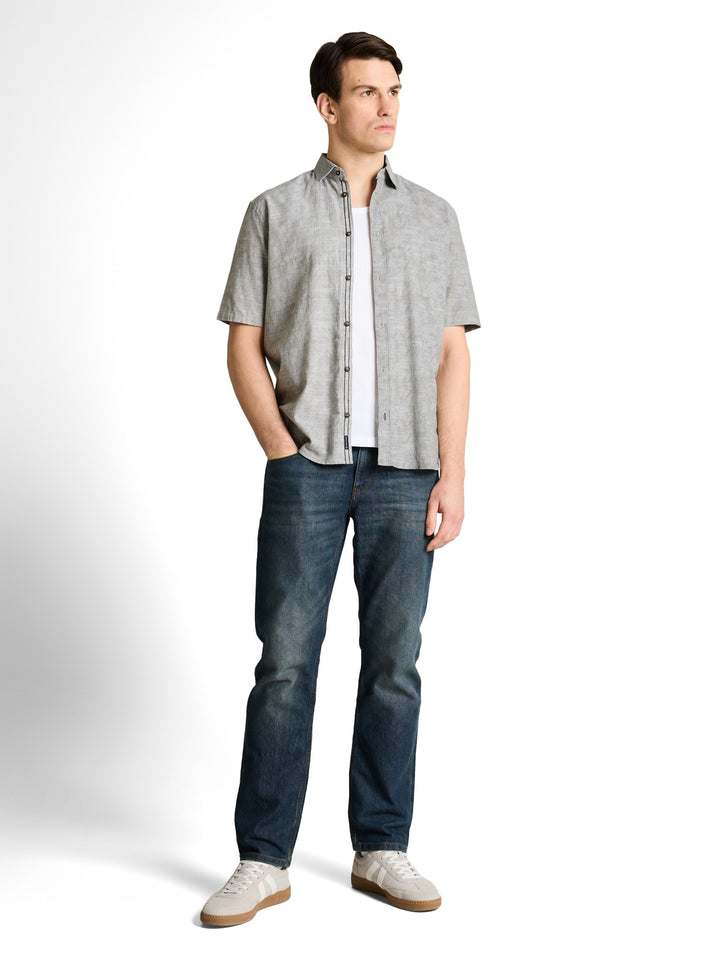 comfort printed shirt, greyish olive tonal design 39660 Bild 3