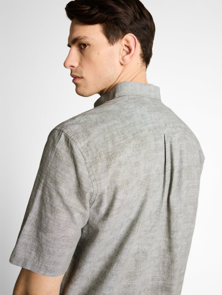 comfort printed shirt, greyish olive tonal design 39660 Bild 5