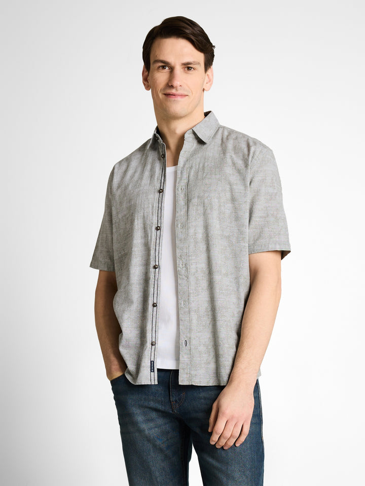 comfort printed shirt, greyish olive tonal design 39660 Bild 6