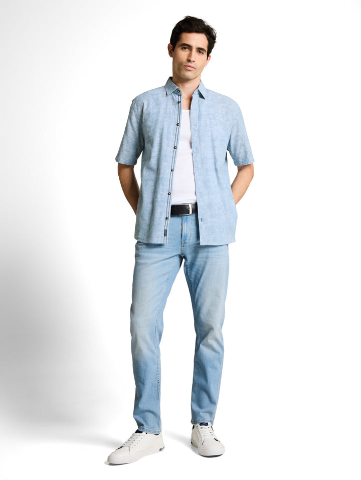 comfort printed shirt, light blue tonal design 39662 Bild 3