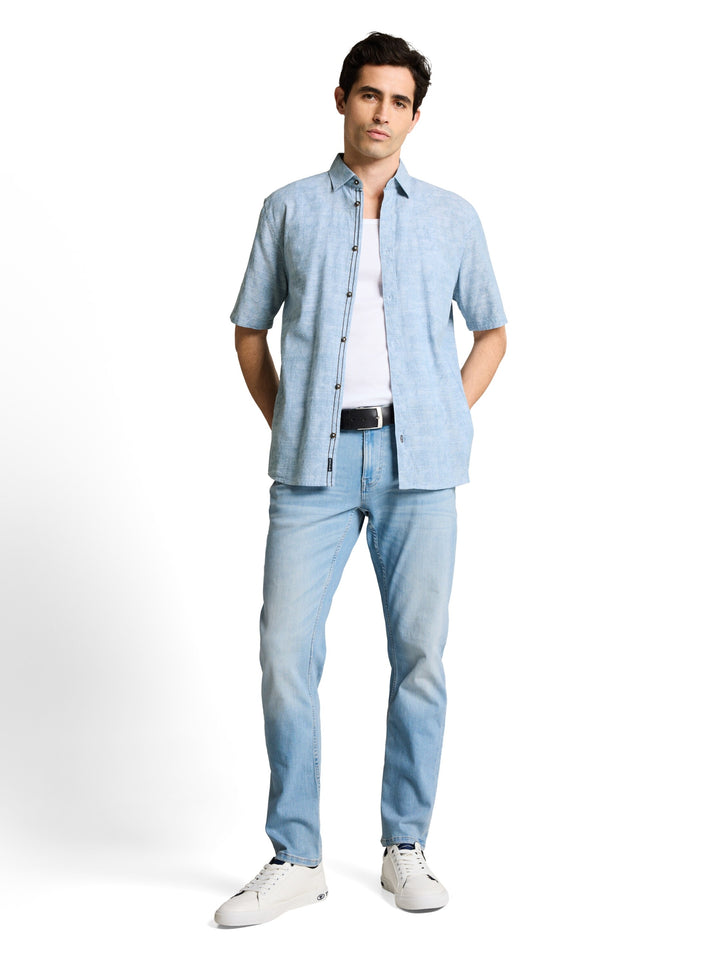 comfort printed shirt, light blue tonal design 39662 Bild 3