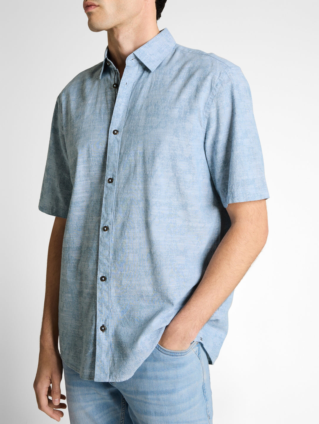 comfort printed shirt, light blue tonal design 39662 Bild 6