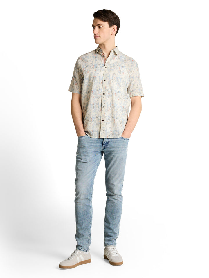 comfort printed shirt, offwhite structure design 39485 Bild 3