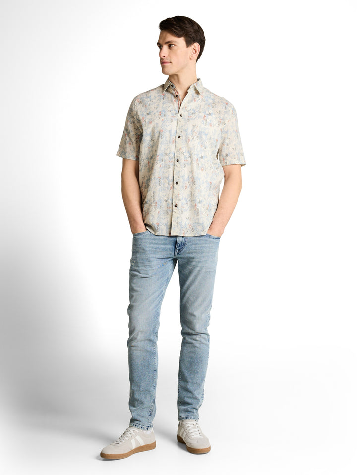 comfort printed shirt, offwhite structure design 39485 Bild 3