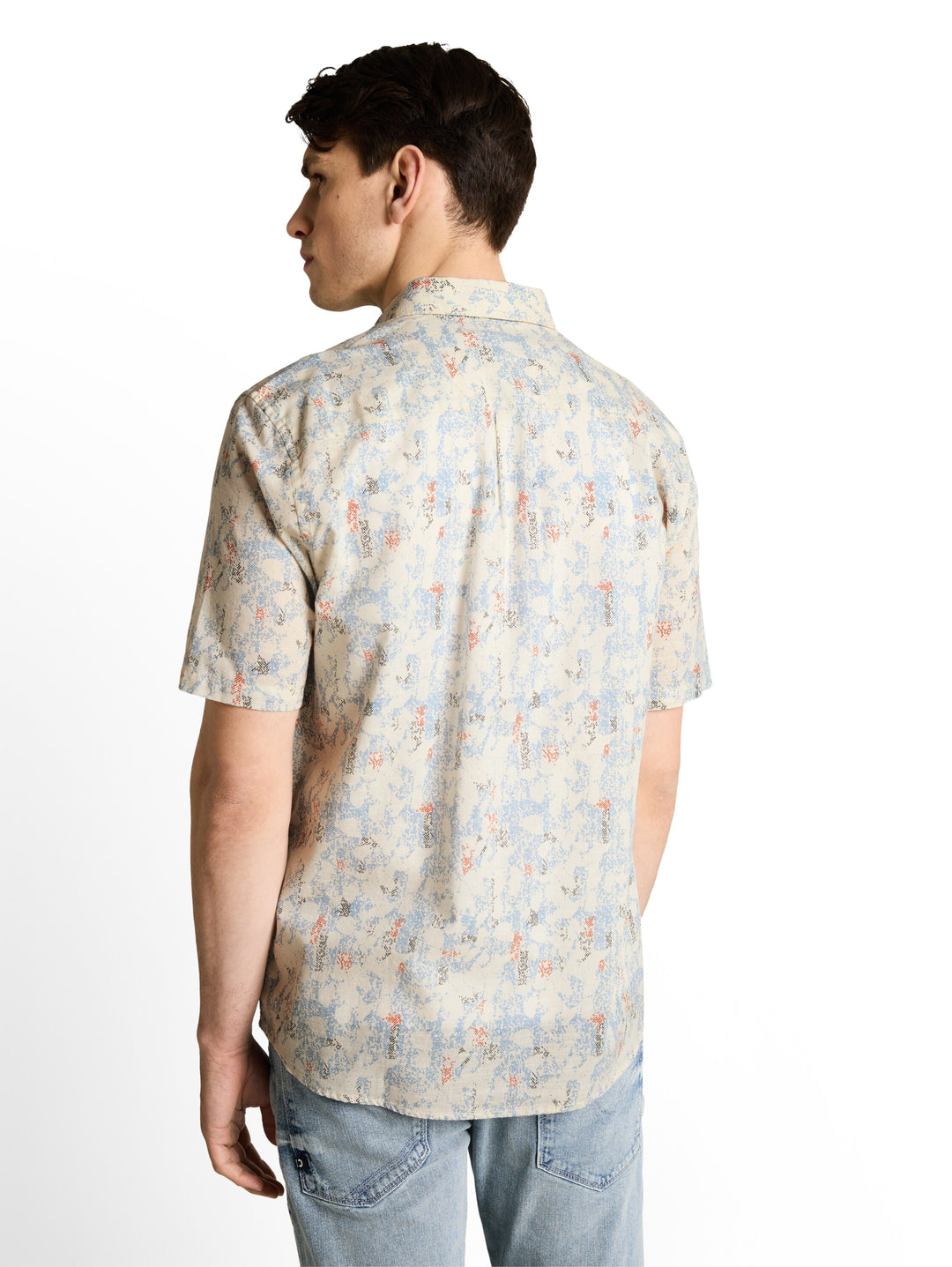 comfort printed shirt, offwhite structure design 39485 Bild 4