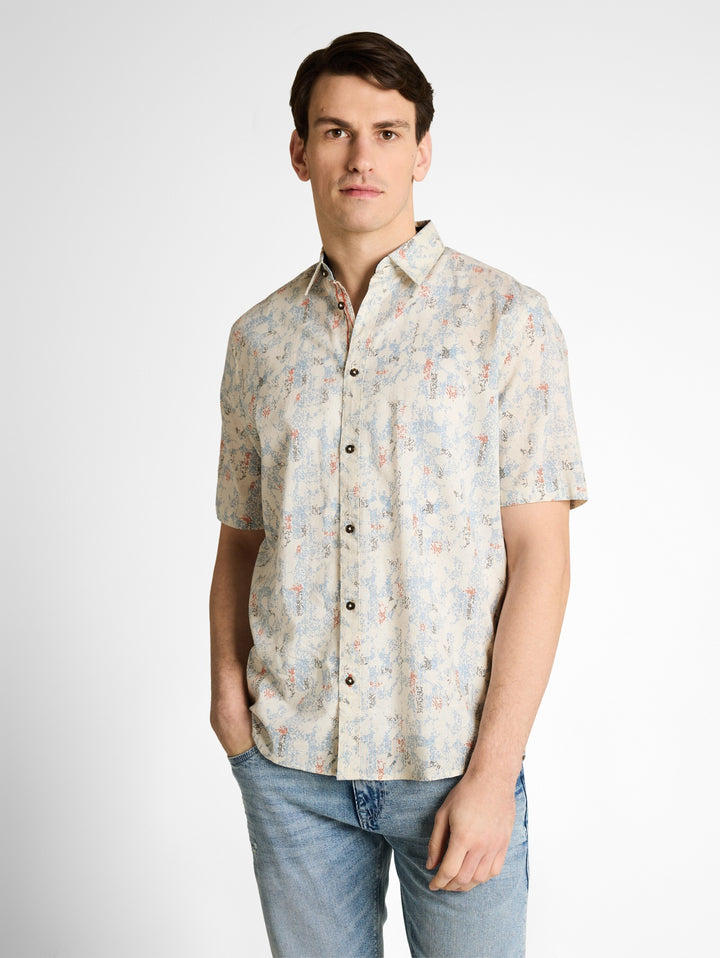 comfort printed shirt, offwhite structure design 39485 Bild 6