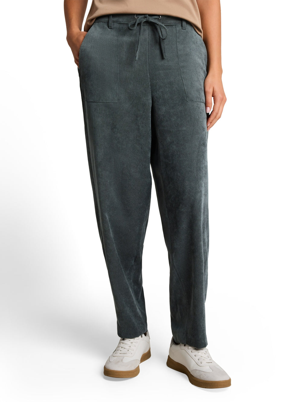 corduroy barrel pants, Darkest Olive 14406 Bild 2