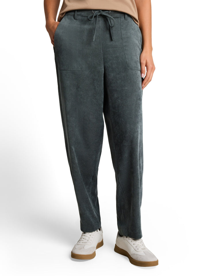 corduroy barrel pants, Darkest Olive 14406 Bild 2