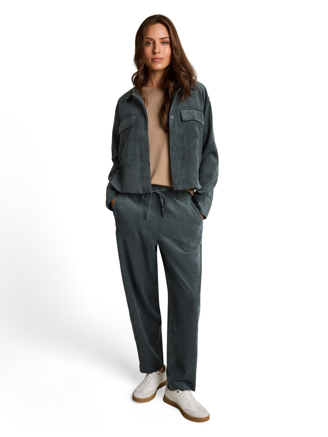 corduroy barrel pants, Darkest Olive 14406 Bild 6