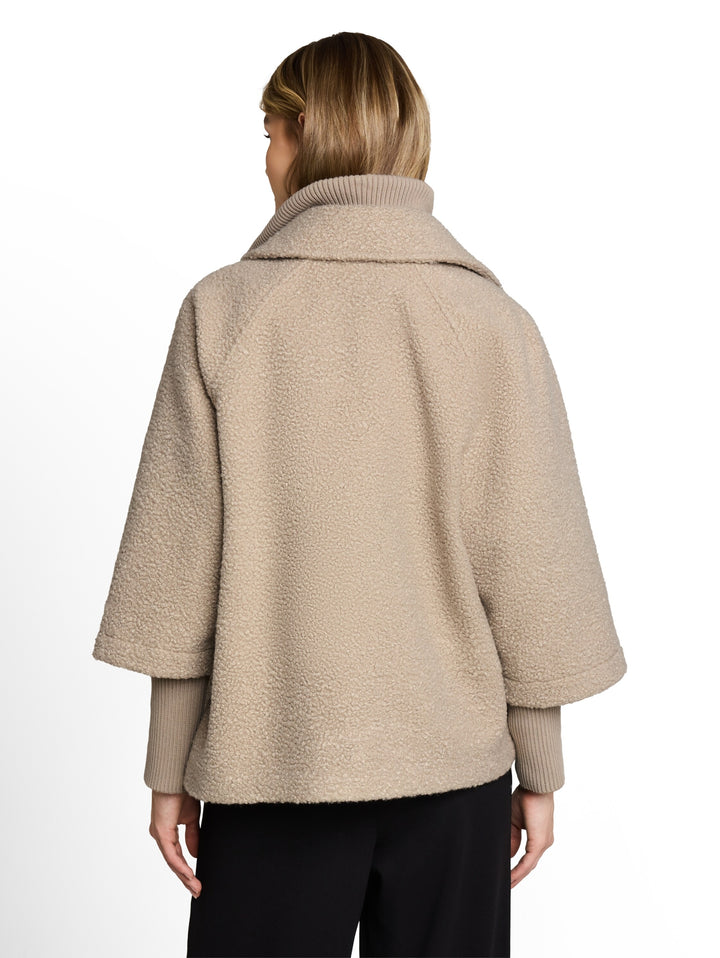cosy cape jacket, soft taupe grey boucle 39720 Bild 4