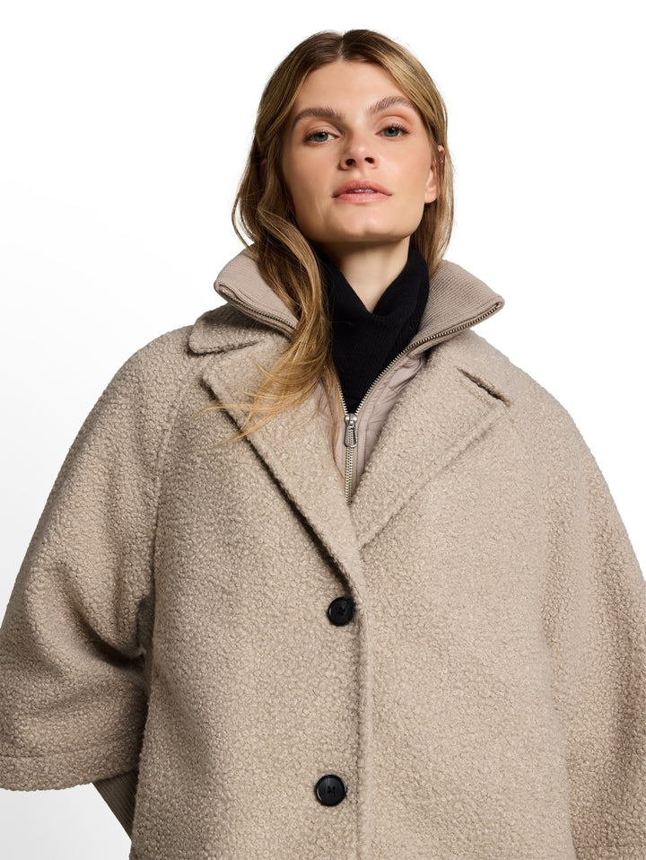 cosy cape jacket, soft taupe grey boucle 39720 Bild 6