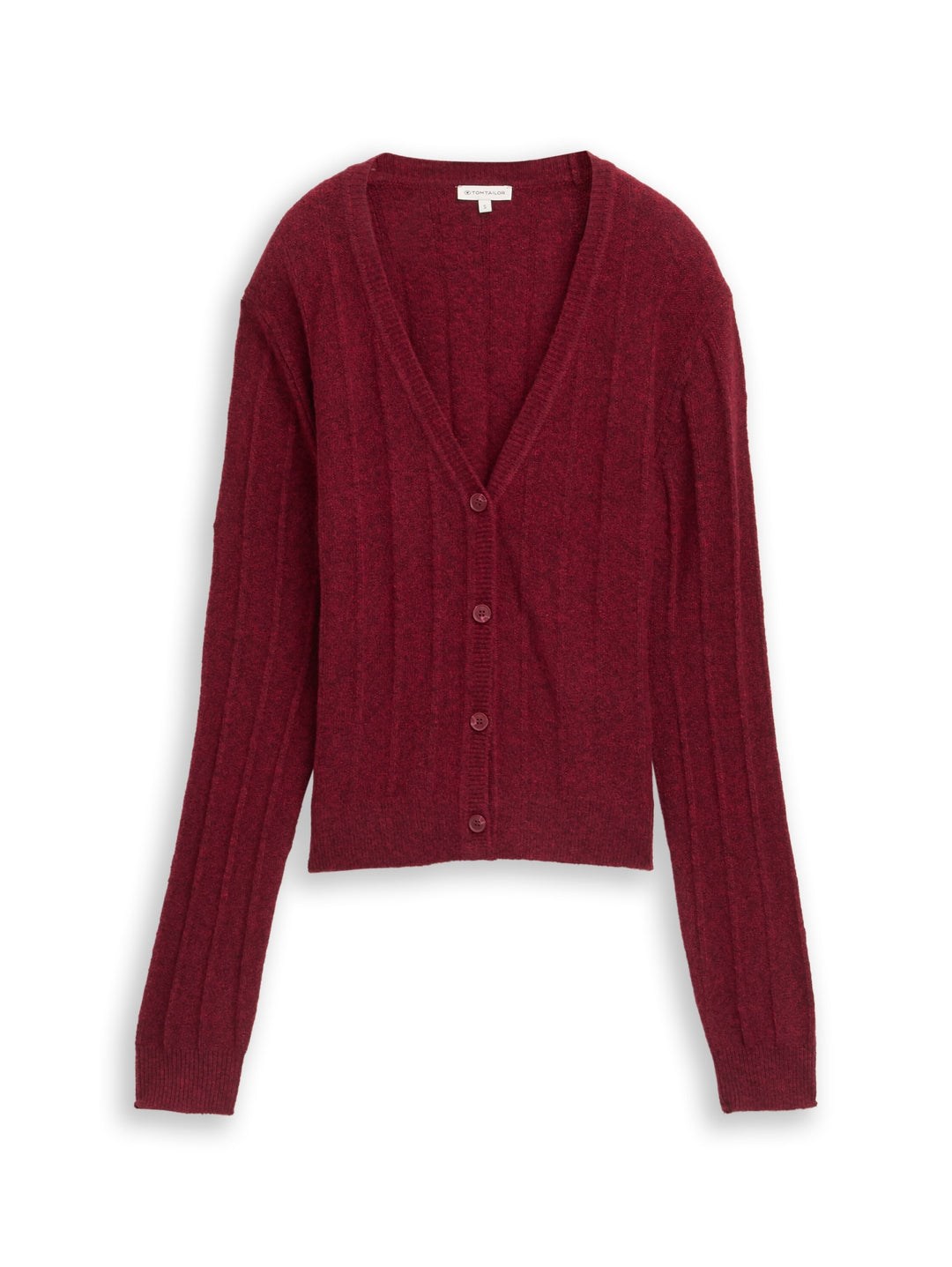 cosy rib cardigan, rumba red melange 39063 Bild 1