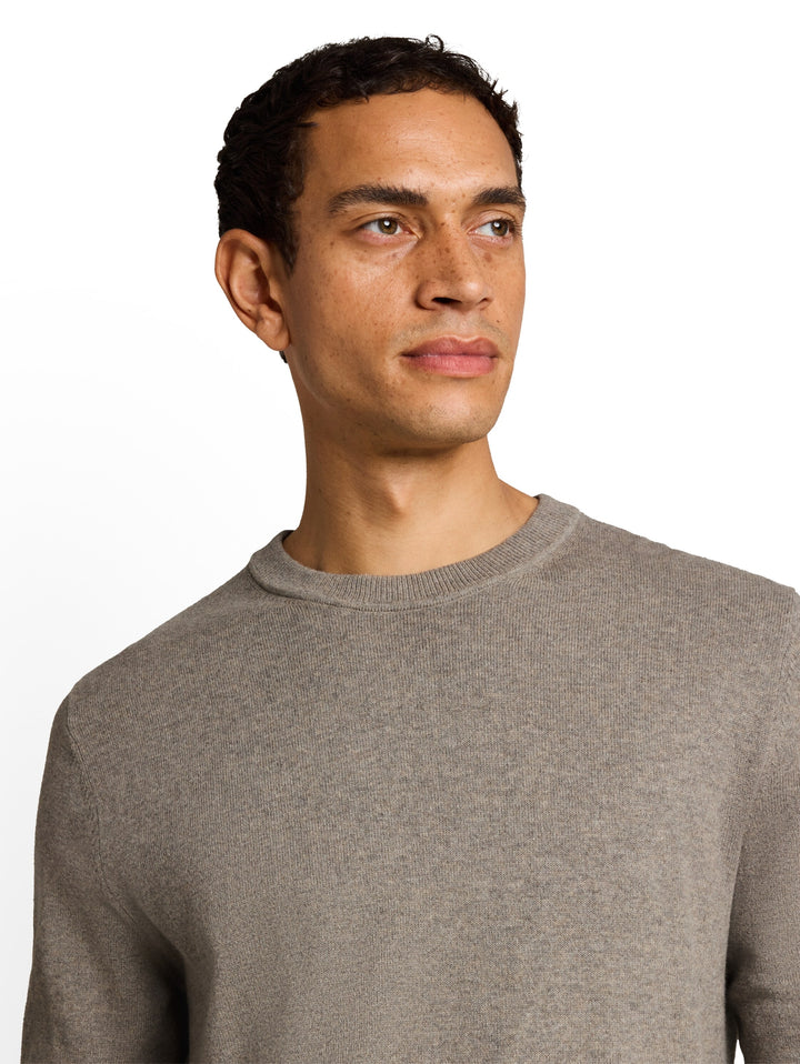 cotton cashmere crew neck knit, Driftwood Taupe Melangé 10368 Bild 12