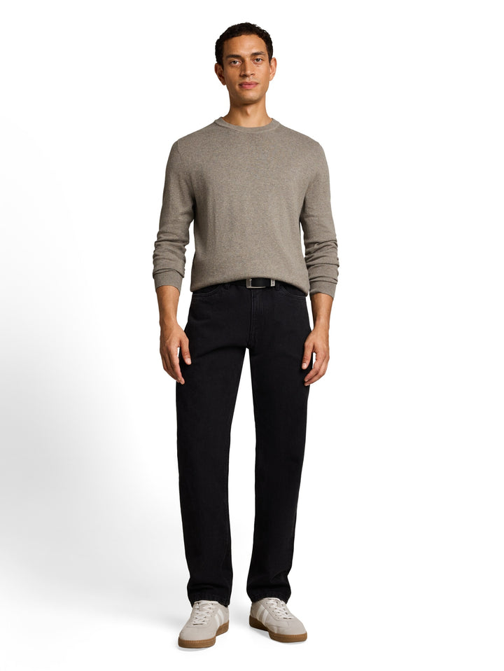 cotton cashmere crew neck knit, Driftwood Taupe Melangé 10368 Bild 3