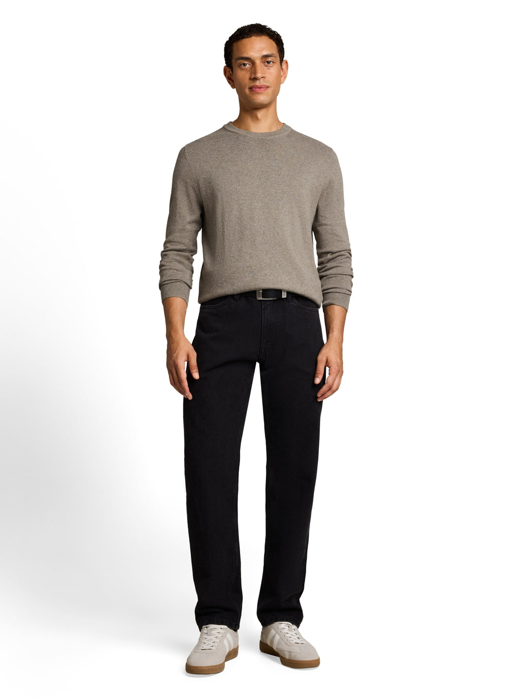 cotton cashmere crew neck knit, Driftwood Taupe Melangé 10368 Bild 9