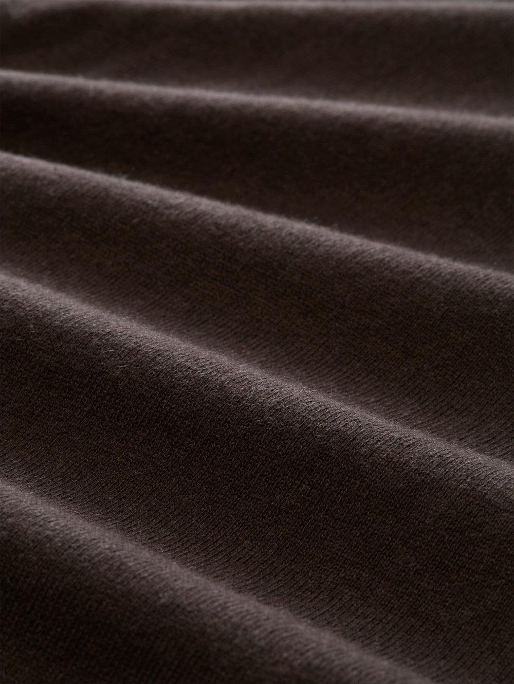 cotton cashmere crew neck knit, dark chocolate brown melange 40781 Bild 2