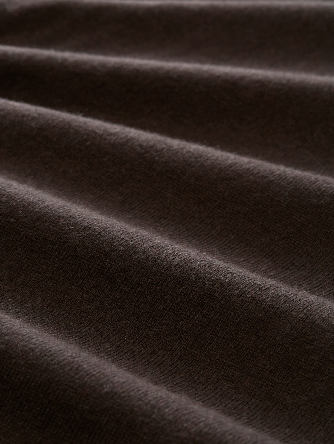 cotton cashmere crew neck knit, dark chocolate brown melange 40781 Bild 2