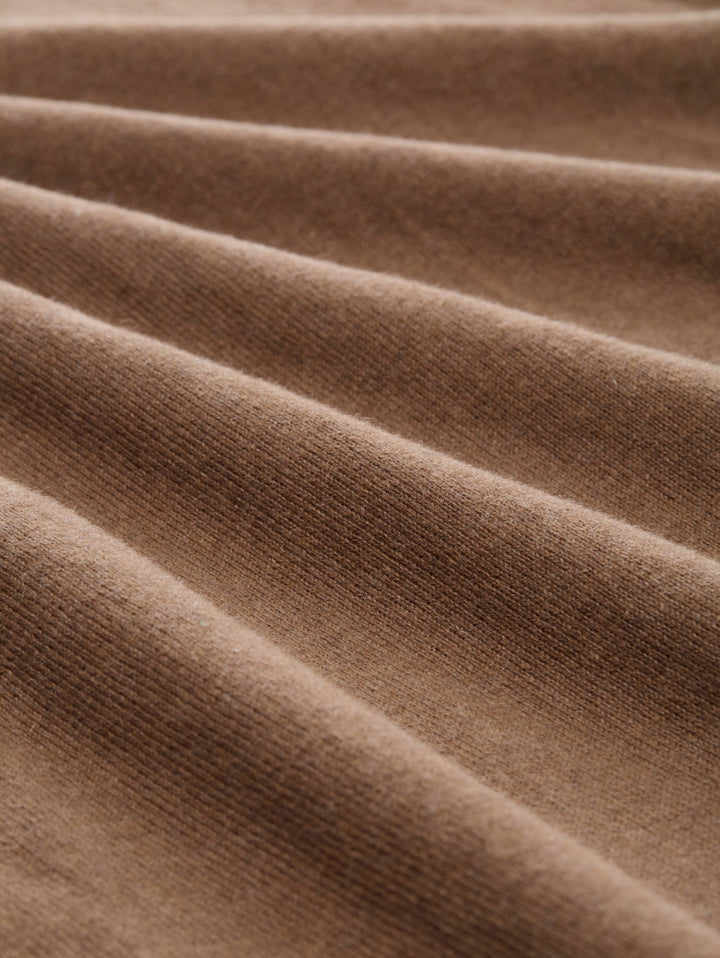 cotton cashmere crewneck knit, dark taupe melange 38678 Bild 2